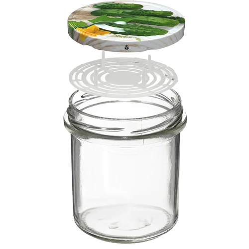 Słoik 350 ml z zakrętką i dociskiem - 6 szt. - 2