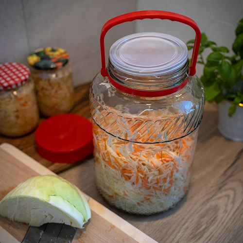 Słoik 5 L z plastikową pokrywą - 8