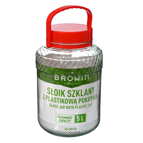 Słoik 5 L z plastikową pokrywą - 5