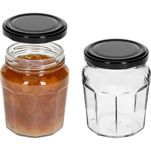 Słoik Konfitura 230ml z zak. czarną fi63/4 - 6szt - 5