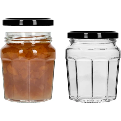 Słoik Konfitura 230ml z zak. czarną fi63/4 - 6szt - 6