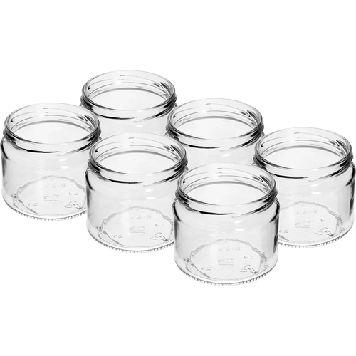 Słoik niski 330ml - z zakrętką kolorową fi 82/6, 6szt. - 4