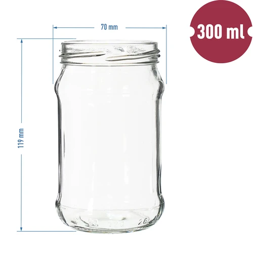 Słoik TO 300 ml fi 66 - zgrzewka 12 szt. - 7