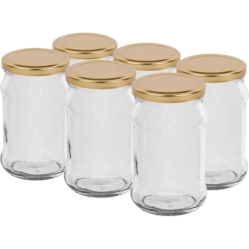 Słoik TO 300 ml ze złotą zakrętką fi 66 - 6szt.  - 1 