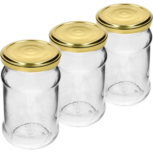 Słoik TO 300ml z nadrukiem -  mix owoców i zakrętką fi66/4 - 3 szt. - 2