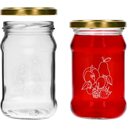 Słoik TO 300ml z nadrukiem -  mix owoców i zakrętką fi66/4 - 3 szt. - 4