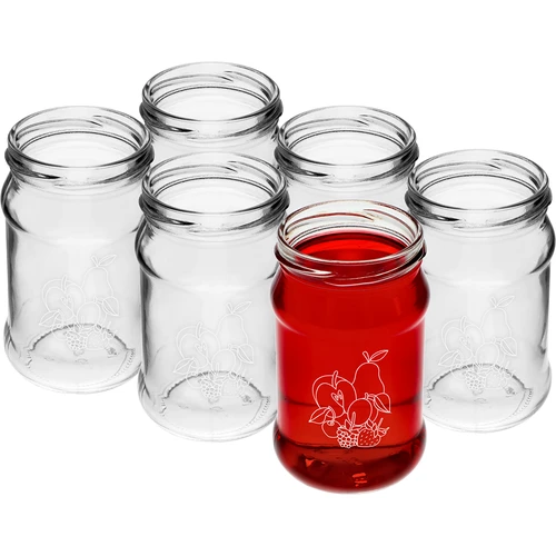 Słoik TO 300ml z nadrukiem - mix owoców i zakrętką fi66/4 - 6 szt. - 3