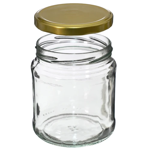 Słoik TO 500 ml z zakrętką złotą fi82/6 - 6 szt. - 2
