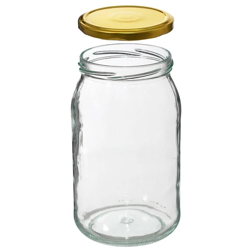 Słoik TO 900 ml z zakrętką złotą fi 82/6 - 6 szt. - 5