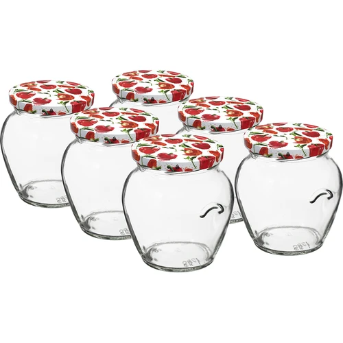 Słoik TO Amfora 580 ml z zakrętką kolorową fi82/6-6szt.  - 1 