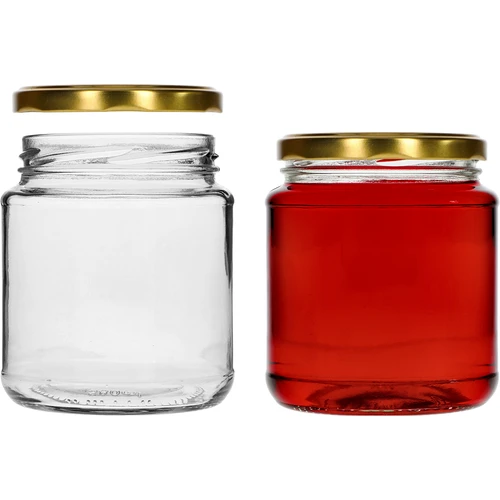 Słoik twist-off, grubasek 580ml ze złotą zakrętką fi82/6, 6 szt. - 3
