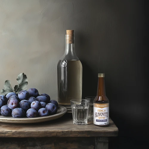 Slyvų degtinės skonio esencija, skirta 4 l, 40 ml - 8