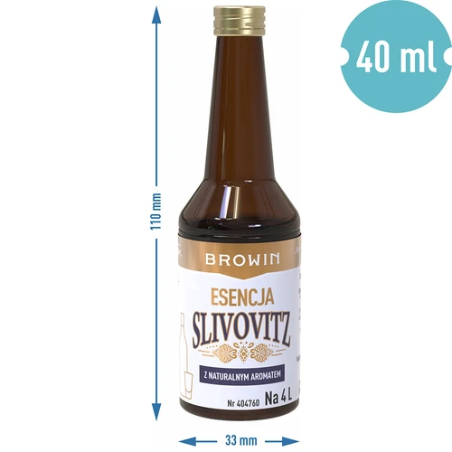 Slyvų degtinės skonio esencija, skirta 4 l, 40 ml - 7