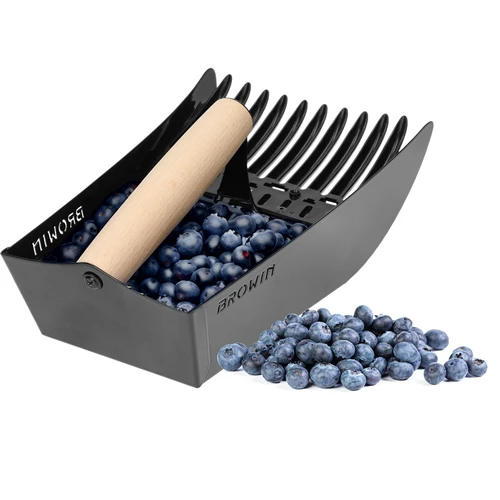 Smulkių vaisių rinktuvas, metalinis, juodas - 5