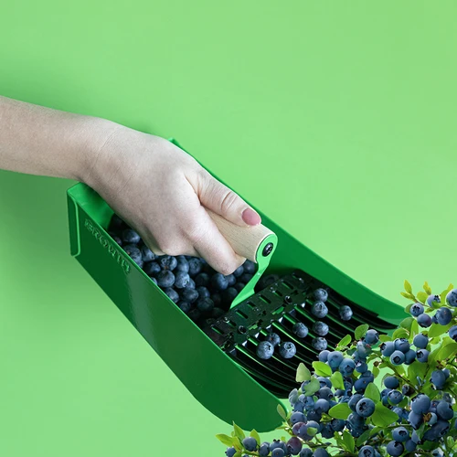 Smulkių vaisių rinktuvas, metalinis, žalias - 7