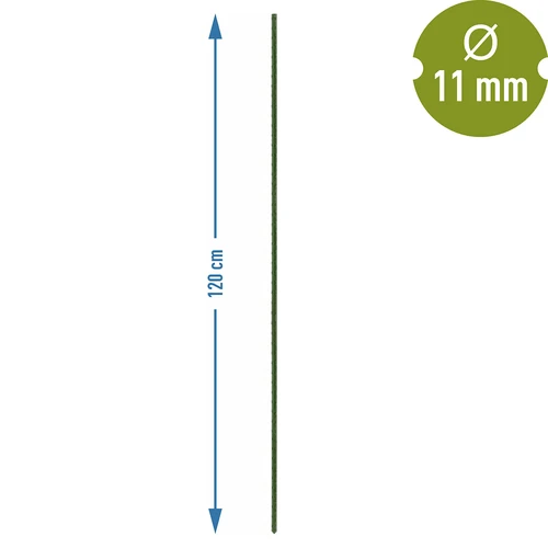 Sodo atraminės lazdelės Bioogród – plieninės, dengtos, 1,2 m, Ø 11 mm, 10 vnt. - 3