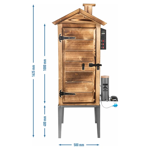 Sodo rūkykla 200 L dragON Wood 100E – malkomis kūrenama, su elektriniu kaitinimo moduliu ir valdikliu - 4