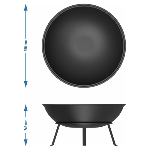 Sodo ugnies dubuo su grotelėmis, Ø55 cm, apvalus - 8