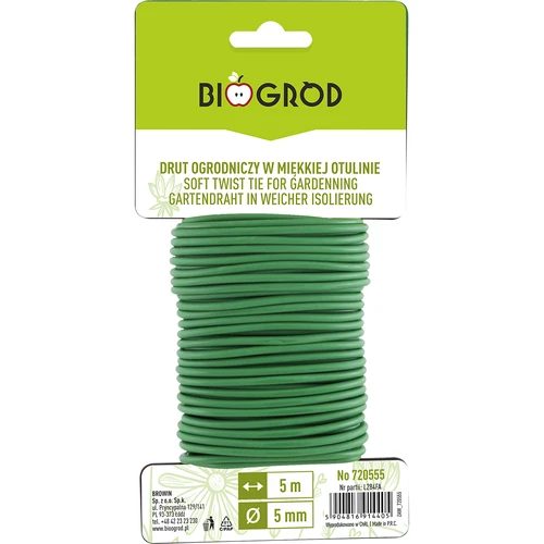 Sodo viela su minkštu apvalkalu 5 m x 5 mm