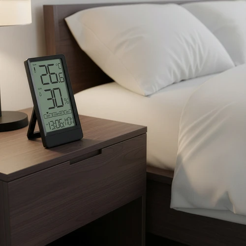 Soens elektroninis kambario termometras, juodas - 7