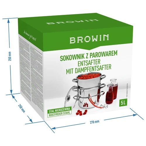 Sokownik nierdzewny z parowarem  5 L - 10
