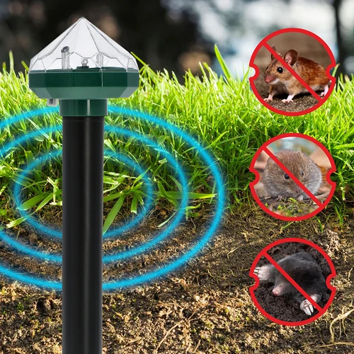 Solarny odstraszacz kretów z lampą LED - 11