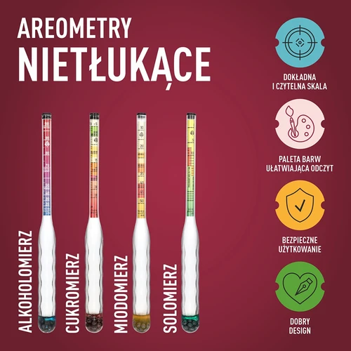 Solomierz nietłukący z probówką, zakres pomiaru: 0-300 g soli/L - 7