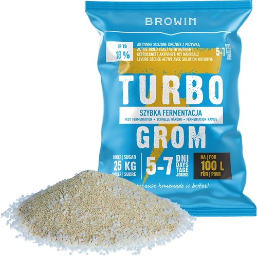 Spiritinės mielės Turbo Grom 5–7 dienų 100L - 3