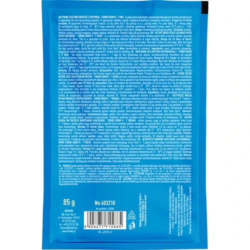 Spiritinės mielės Turbo Grom 5–7 dienų - 2