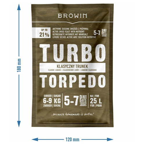 Spiritinės mielės Turbo Torpedo 5–7 dienų 21% 100 g - 6