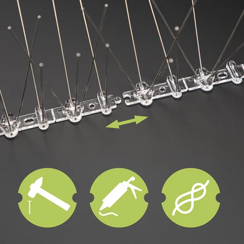 Spygliukai nuo paukščių, ant plastikinės juostos, 10 vnt. - 7