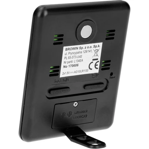 Stacja pogodowa – elektroniczna, bezprzewodowa, czarna - 3