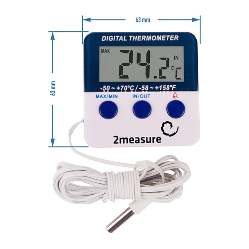 Stacja pogodowa – elektroniczna, sonda, biała - 2
