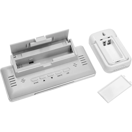 Stacja pogodowa RCC, DCF – elektroniczna, bezprzewodowa, podświetlana czujnik, biała - 5