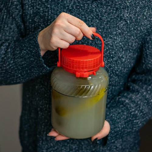 Stiklainis 2 l su plastikiniu dangteliu - 6