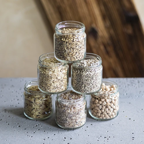 Stiklainis 212 ml Ø66/4 su bordo spalvos dangteliu, 6 vnt. - 6