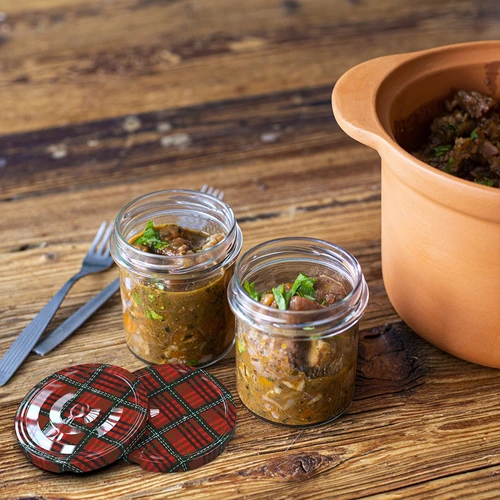 Stiklainis 350 ml su spalvotu užsukamu dangteliu - 6 vnt. - 11