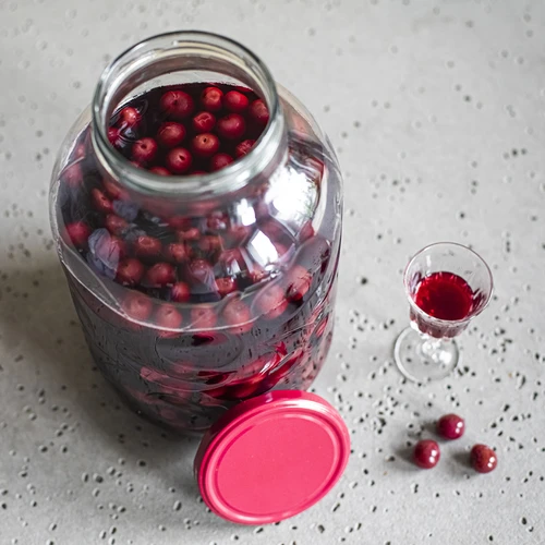 Stiklainis 5 l su spalvotu užsukamu dangteliu fi 100 - 8