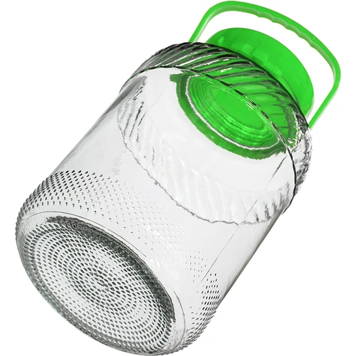 Stiklainis 5 l su žnyplėmis - žalias užsukamas dangtelis - 4