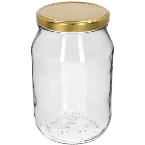 Stiklainis TO 1,7 l su auksiniu dangteliu fi 100/6, 1 vnt.