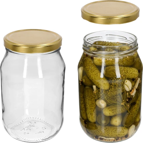Stiklainis TO 1,7 l su auksiniu dangteliu fi 100/6, 1 vnt. - 3