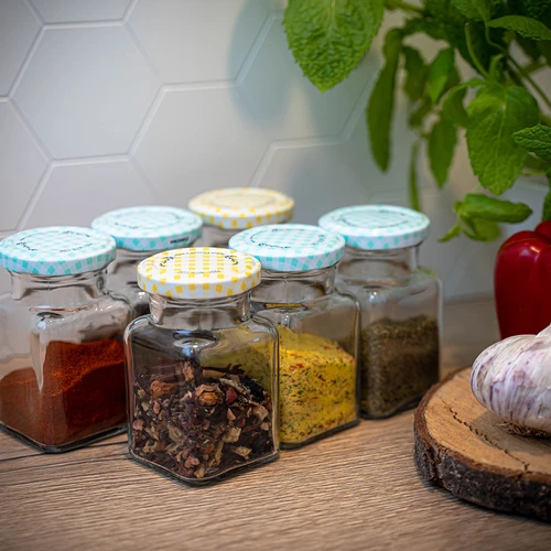 Stiklainis TO 150 ml Keturi kampai fi 53 dangtelis - 6 vnt. - 9