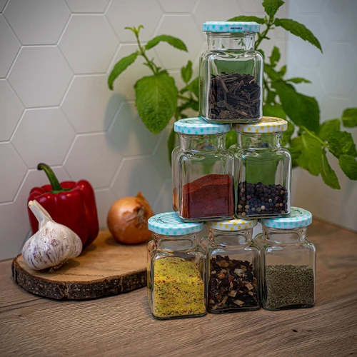 Stiklainis TO 150 ml Keturi kampai fi 53 dangtelis - 6 vnt. - 10