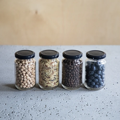 Stiklainis TO 190 ml su spalvotu dangteliu fi 53 - 8 vnt. - 11