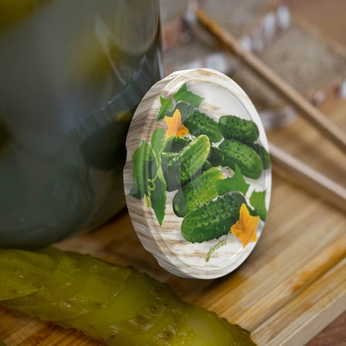 Stiklainis TO 2 L, fi 82/6 su spalvotu užsukamu dangteliu + žnyplės - 6