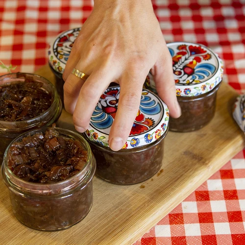 Stiklainis TO 235 ml su spalvotu užsukamu dangteliu fi82 - 6 vnt. - 13