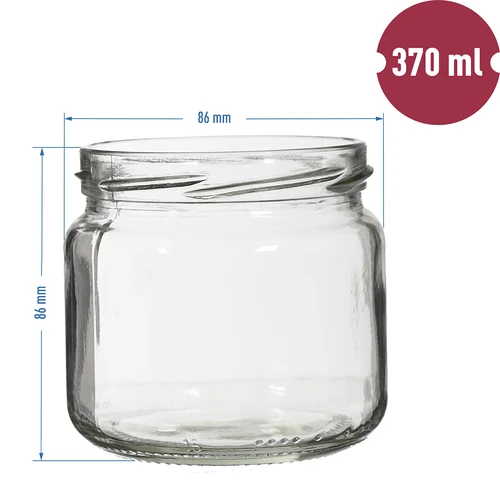 Stiklainis TO 370 ml su spalvotu dangteliu fi82/6- 6 vnt. - 4