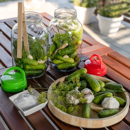 Stiklainis TO 4 L ir dangtelis fi 100 su rankenėle - 9