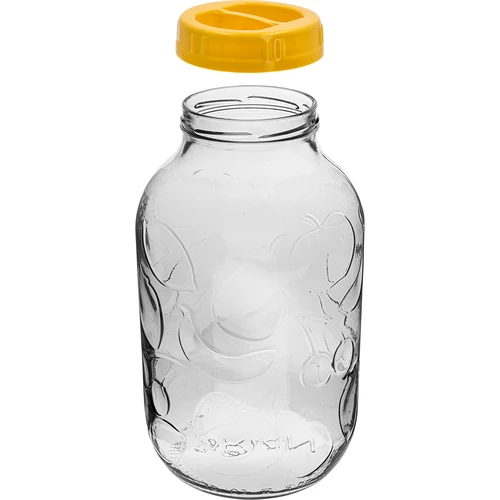 Stiklainis TO 5 L ir dangtelis iš plastiko Ø 100, su rankena - 2