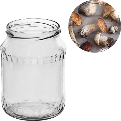 Stiklainis TO 720 ml su spalvotu užsukamu dangteliu fi 82/6 - 6 vnt. - 10